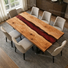 Esstisch Nussbaum Rot