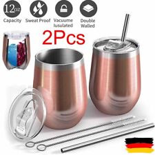 2×Weinbecher mit Deckel,12oz