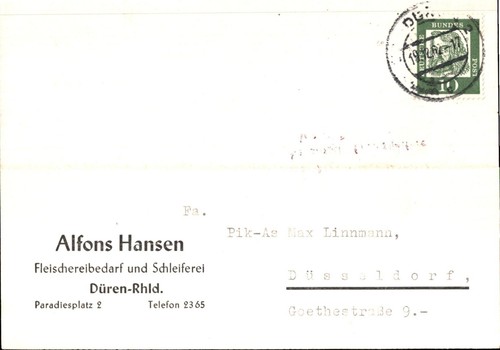 Düren rhld alfons - hansen,