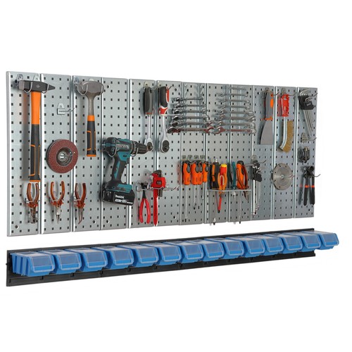 Werkzeugwand 156x72cm metall - 156x72cm,