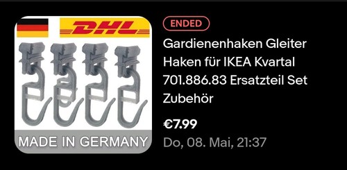 Gardienenhaken gleiter haken - gardienenhaken,