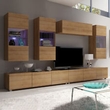 Wohnwand Amanda IV Moderne Anbauwand Mediawand Wohnzimmer-Set Hängeschränke 