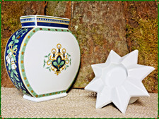 Weihnachtliche Vase Medley und Teelichthalter Stern Hutschenreuther - edel ✨