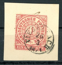 Norddt. Postbezirk: Mi.Nr.16 gestempelt Taxis-K1 "Vieselbach" (Fe 510)