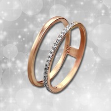 Damen Gold Doppel-Ring 333er