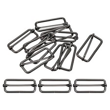 Dias Schnallen, 20 Stück 50x20x3,8 mm Rechteck Rolle Stift dunkelgrau