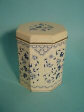 Blechdose Kaffeedose Fa. "TCHIBO"  8-eckig blau-weiß, sehr guter Zustand