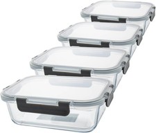 Mikrowellenbehälter-Set NOVARA – 4er Set – Glas – 1500 ml  23 × 17 × 7 cm 