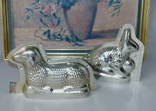 Alte Backformen ~ Osterhase Osterlamm ~ Weißblech ~ Oster Deko ~ Schokoladenform