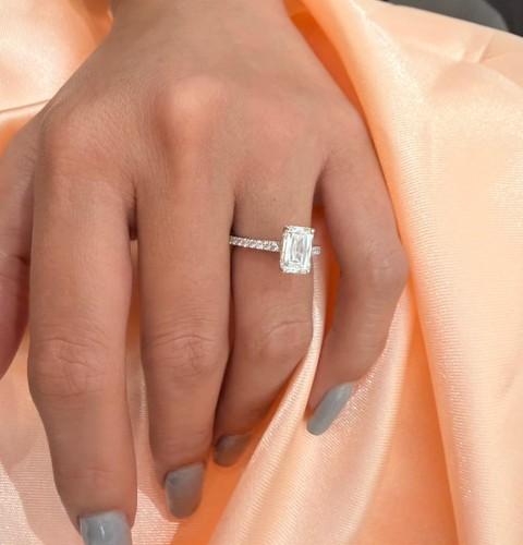 18k weißgold crisscut smaragd - 18k,