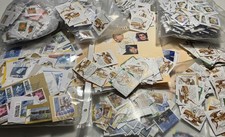 Deutschland ca.1,3 kg kurz geschnitt. Kiloware, abgelöste gest. Marken, ETBs