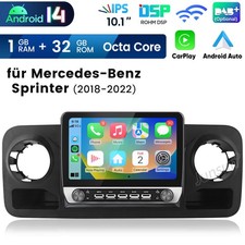 10'' Für Mercedes Benz Sprinter W907 W910 Android 14 Carplay Autoradio Navi GPS