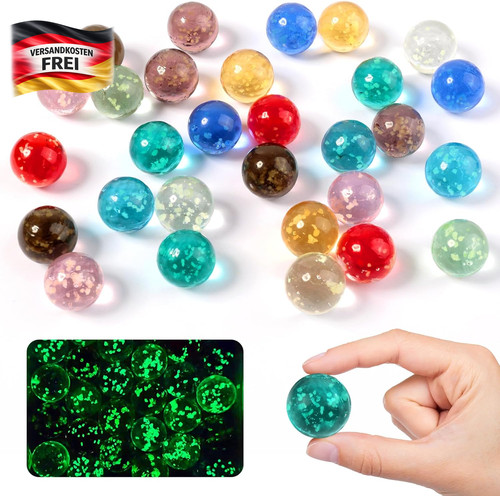 Leuchtende glasmurmeln set - glasmurmeln,