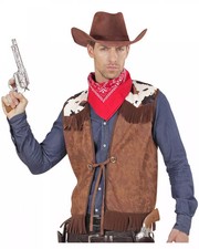 Braune cowboy weste mit - cowboy,