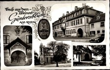 Ak Guntersblum am Rhein, Neues Schloss, Ev. Kirche, St.... - 4224434