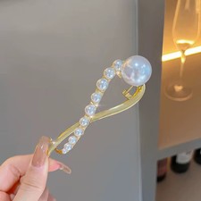 Haarspange Perlen Haarklammer