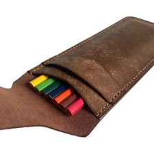 Kuli Etui Federmappe Leder Stifte Etui Federmäppchen Schreibgeräte Mäppchen