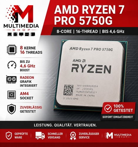 Amd ryzen pro 5750g - am4, cpu