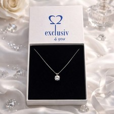 925 Silber Kette Solitär