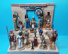 Zinnfiguren vollplastisch Ägypter  Diorama mit 11 Figuren 75mm  Handbemalt. 