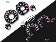 LETRONIX Plasma Tacho Tachoscheiben EL-Dash VW Golf 3 Vento 20-220 BLACK