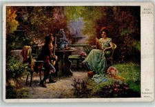 39423117 - Ein Schwerenoeter Mann Frau Gitarre Galerie Wiener Kuenstler Nr.881