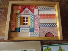 ALTER HOLZBAUKASTEN BAUKLÖTZE * HOLZ * W.F. KUBUS * MADE IN WEST-GERMANY *