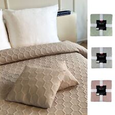 Tagesdecke Steppdecke Bettüberwurf 180x220 220x240 +2x40x40 Beige Grau Rosa