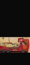 Kinderbett Einzelbett 90x200 Holz Feuerwehr Bett  Mitt Matratze Und Lattenrost