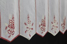 Weihnachten Scheibengardine Bistrogardinen Meterware nach Maß "Glöckchen"  45cm