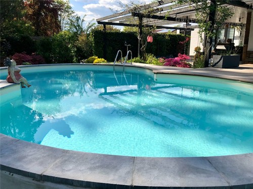 Pool set komplett achtform - pool,