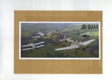 POSTKARTE QUAX FLUGZEUGE BÜCKER 131 KLEMM 35 D FOCKE WULF 44 JUNKERS JU 52