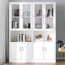 Küchenschrank mit Offenem Fach Küchenbuffet 8 Türen Vitrinenschrank Hochschrank