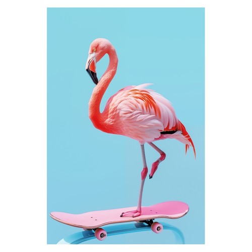 Flamingo skateboard spaß pop - flamingo,