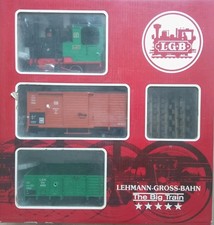 LGB Startset/Starter-Set/Anfangspackung Güterzug: Dampflok+Güterwagen/Waggons G