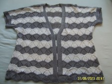 mehrfarbige modische Damenweste - Gr. ca. 44 - handgestrickt - wie neu !