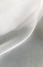 Gardine Vorhang Stoff Meterware weiß Linie Tröpfchenoptik Höhe 1,80m transparent