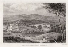 Kellberg b. Passau Original Stahlstich Poppel 1843