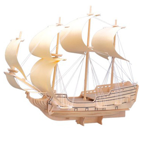 Galeone holzbausatz schiff - galeone, 3d
