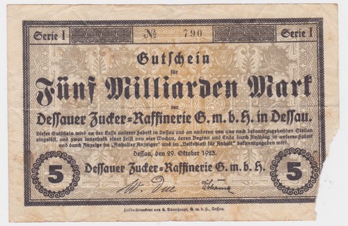 Milliarden mark banknote - 5,