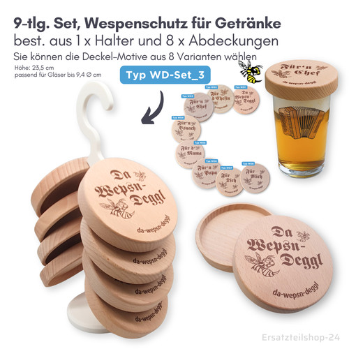 Wespen deckel set 9 tlg - deckel, 9-tlg