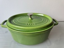 STAUB Gusseisen Bräter/Cocotte, Oval 31 cm, 5,5 L Pesto/Grün OVP