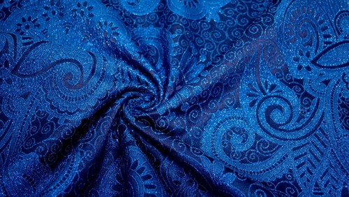 Brokat elina blau brokatstoff - brokat,