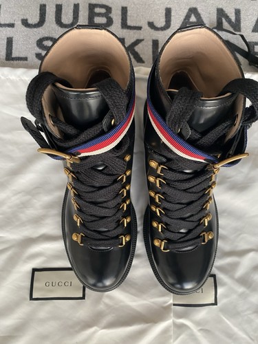 Gucci leder boots sylvie - gucci, 38,5