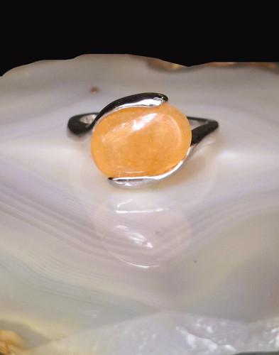 Ring edelstahl achat feine - edelstahl,