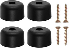 4st Möbelbeine Rund Schwarz