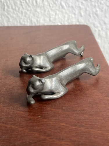 Panther figur kayserzinn - 2x,