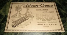 Alte Reklame Lovan-Creme Queisser & Co.  um 1920