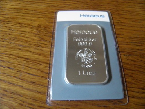 Silberbarren heraeus oz - silberbarren,