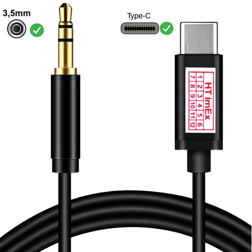 Usb kabel aux 5mm in - usb, c